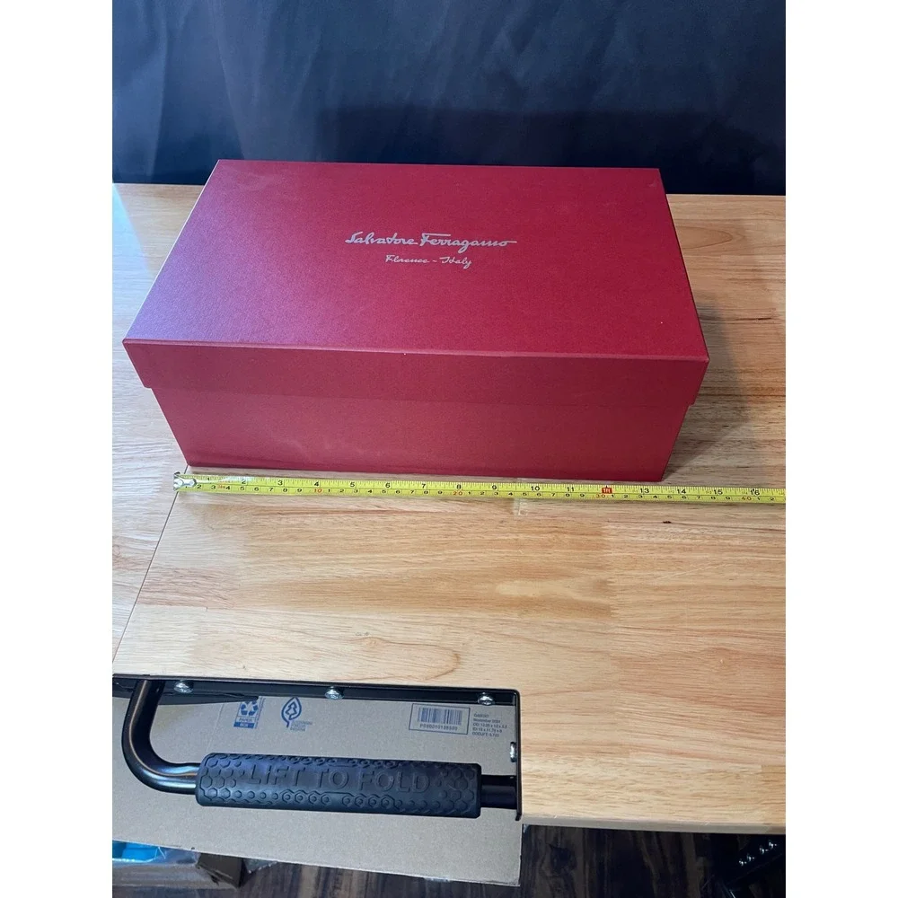 Salvatore Ferragamo Red Shoe Box EMPTY Gift Replacement Storage